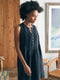 Faherty Isha Basketweave Dress - Washed Black