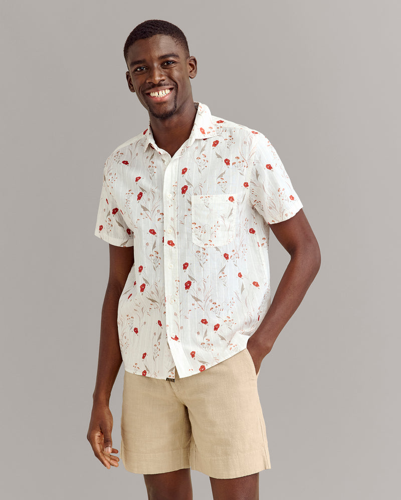 Billy Reid Short Sleeve Poppy Treme Shirt