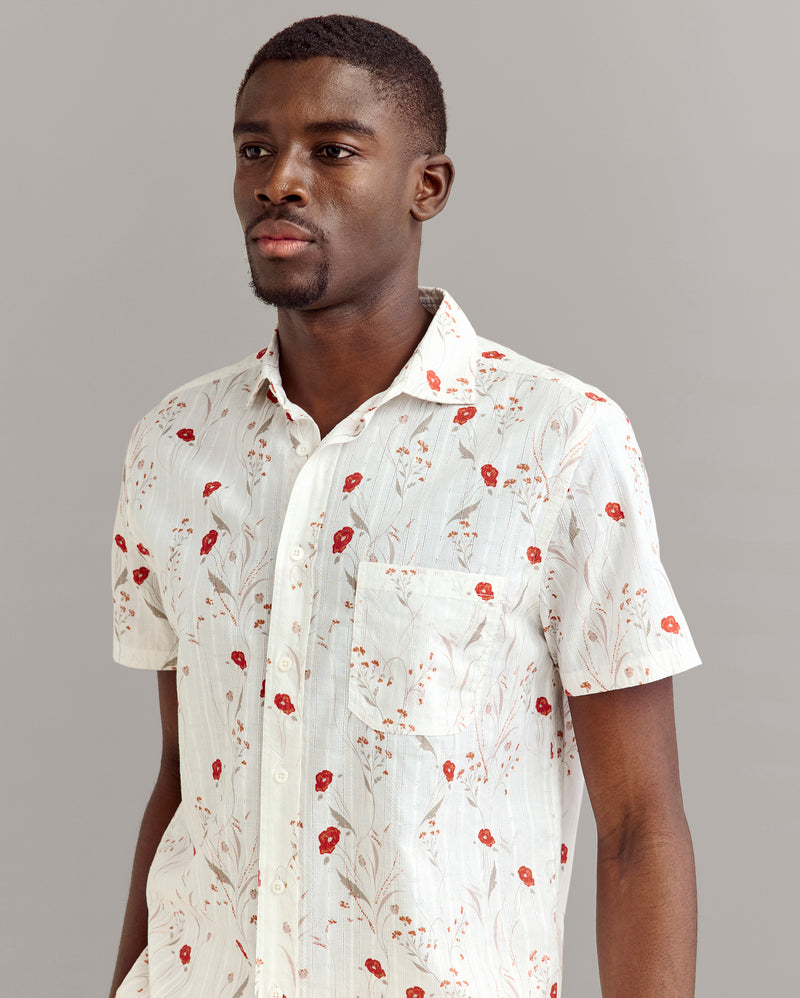 Billy Reid Short Sleeve Poppy Treme Shirt