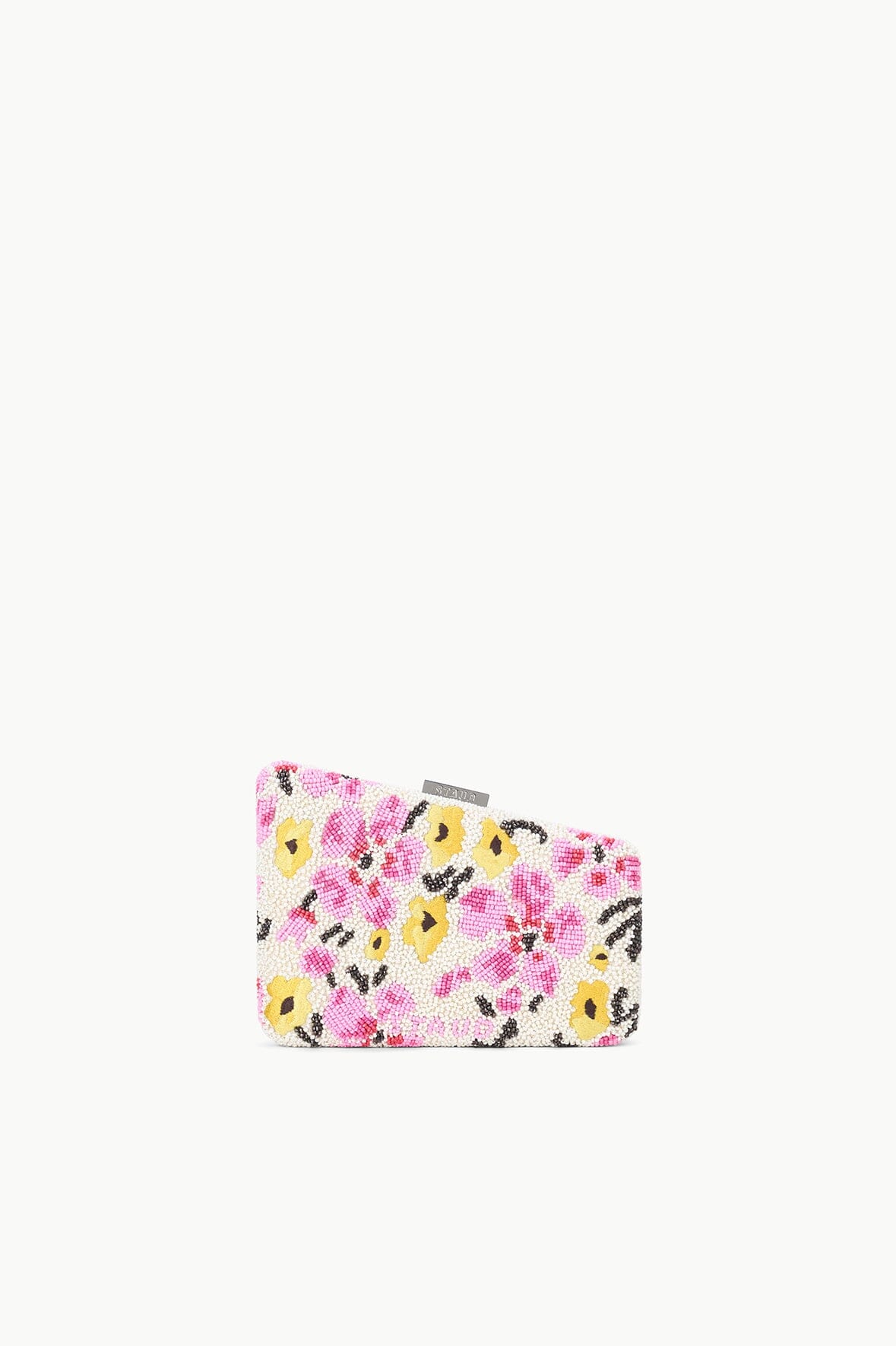 Staud Carmella Beaded Clutch Blossom Floral