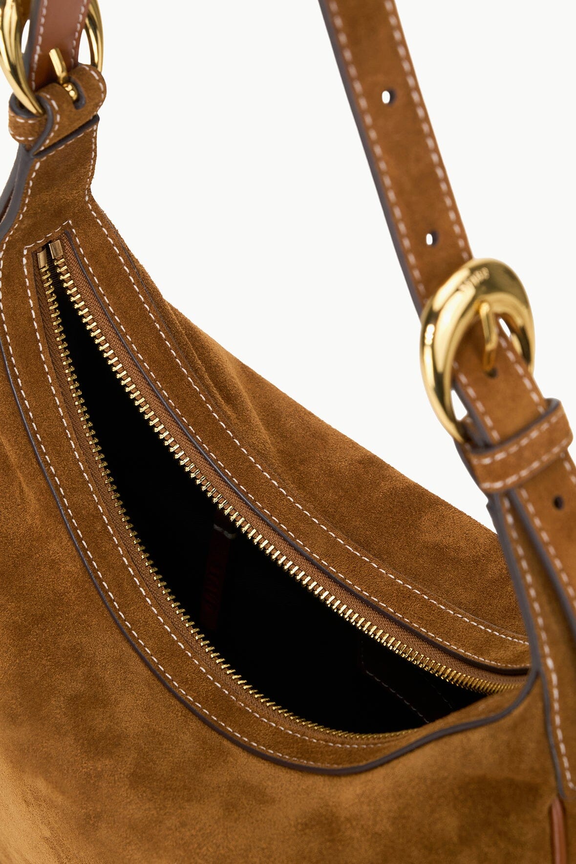 Staud Pine Hobo Tan Suede