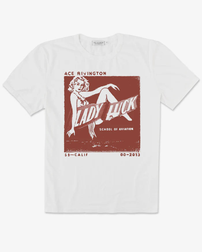 Ace Rivington Supima Tee - Lady Luck Chalk