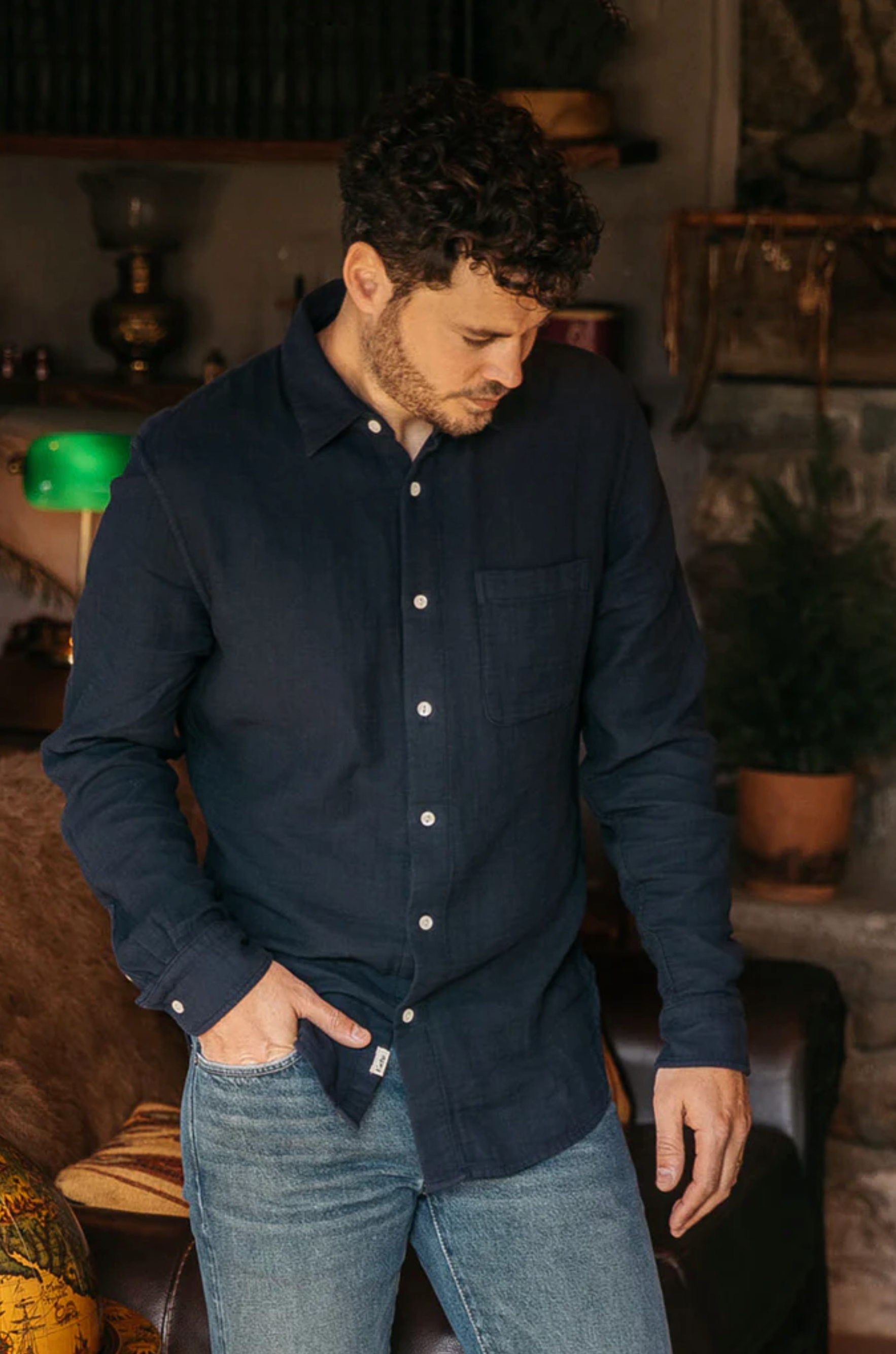Hiroshi Kato The Ripper Gauze - Navy