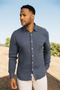 Hiroshi Kato The Ripper Waffle Double Gauze Shirt - Charcoal