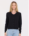 One Grey Day Terra Crewneck Cardigan - Black