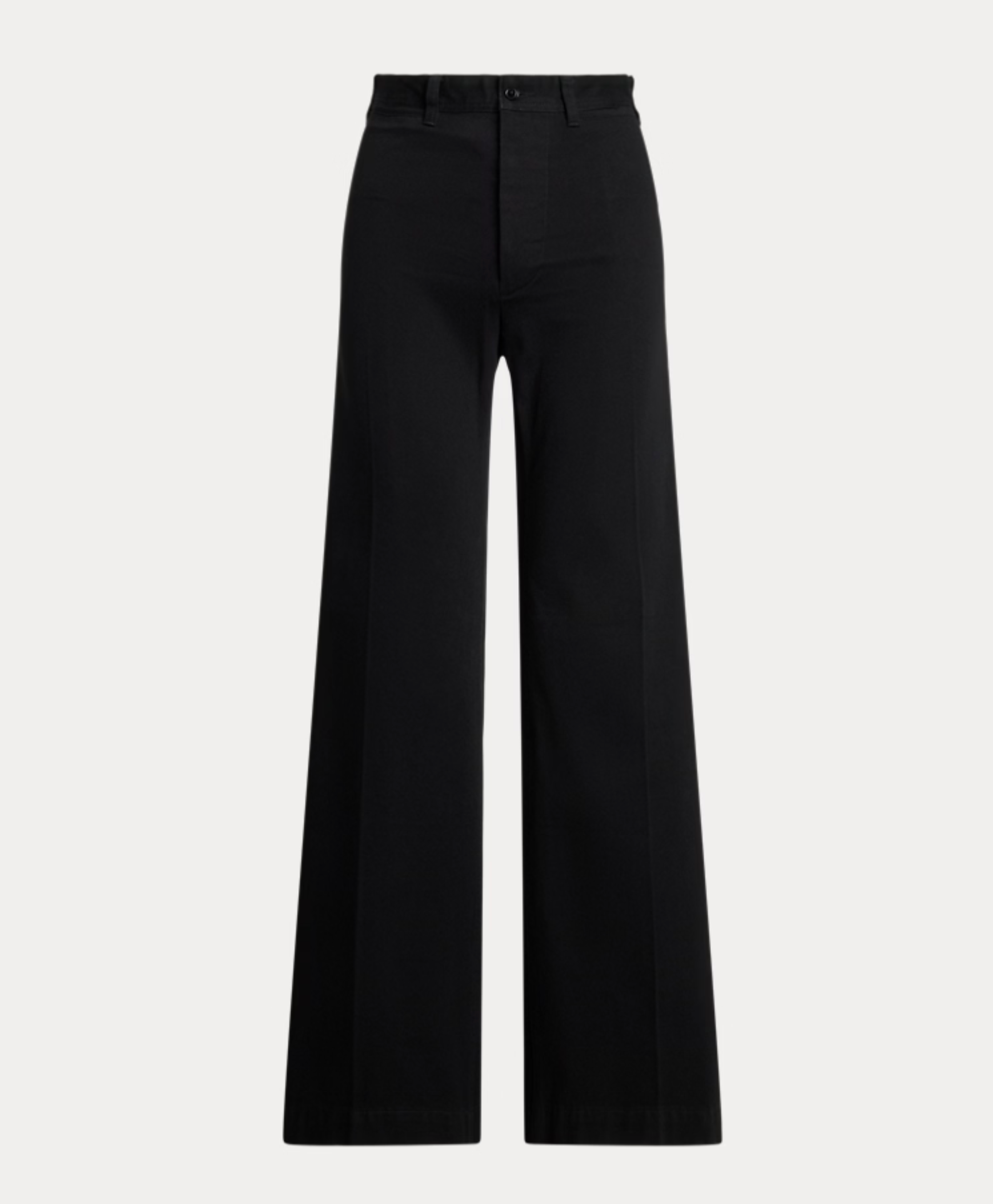 Polo Ralph Lauren Stretch Cotton Twill Wide-Leg Pant -Black