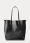 Polo Ralph Lauren Bellport Leather North-South Tote -Black