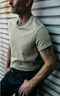 Hiroshi Kato Stamp Outlast Tee in White Sage