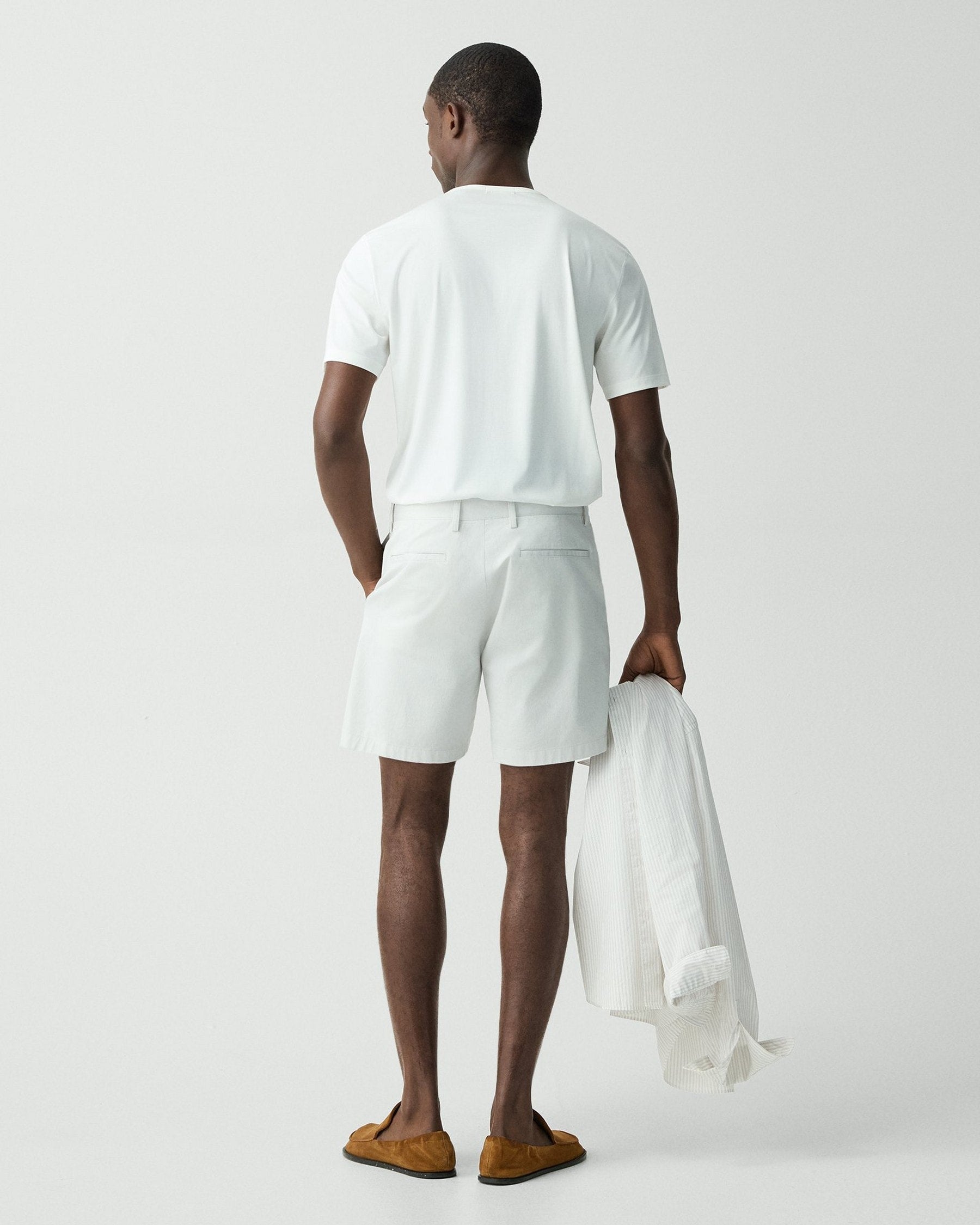 Theory Zaine Stretch Cotton Short - Fog