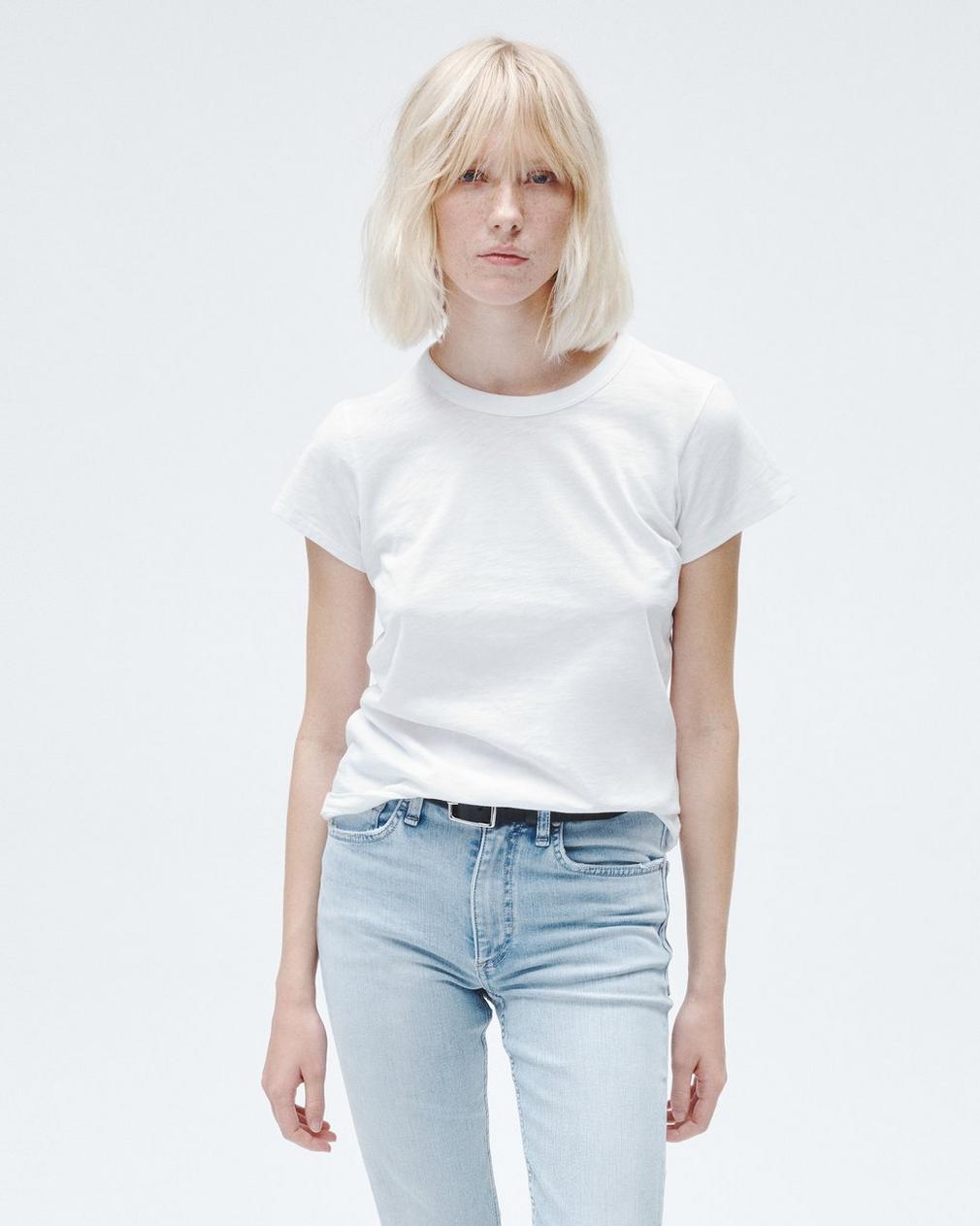 Rag & Bone The Slub Tee in Bright White