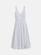 Alex Mill Abby Stripe Dress In Cotton Poplin - White/Blue Stripe