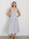 Alex Mill Abby Stripe Dress In Cotton Poplin - White/Blue Stripe