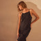 James Perse Linen Cami Dress in Black