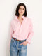 Alex Mill Easy Ruffle Shirt in End on End - Pink