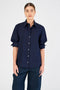 Oroton Poplin Long Sleeve Shirt - North Sea