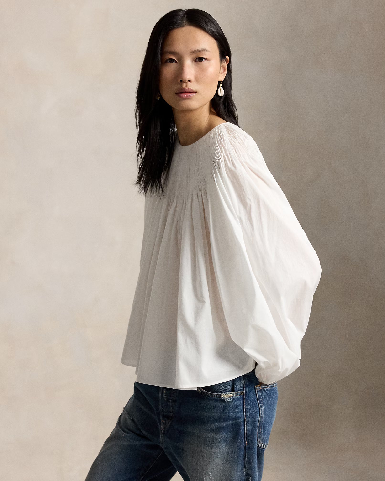 トップス Little EAGLE cotton pintuck PO Polo Ralph Lauren Pintucked Cotton Shirt – Quattro Tizi