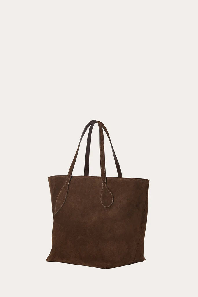 Liffner Sprout Suede Tote - Dark Brown