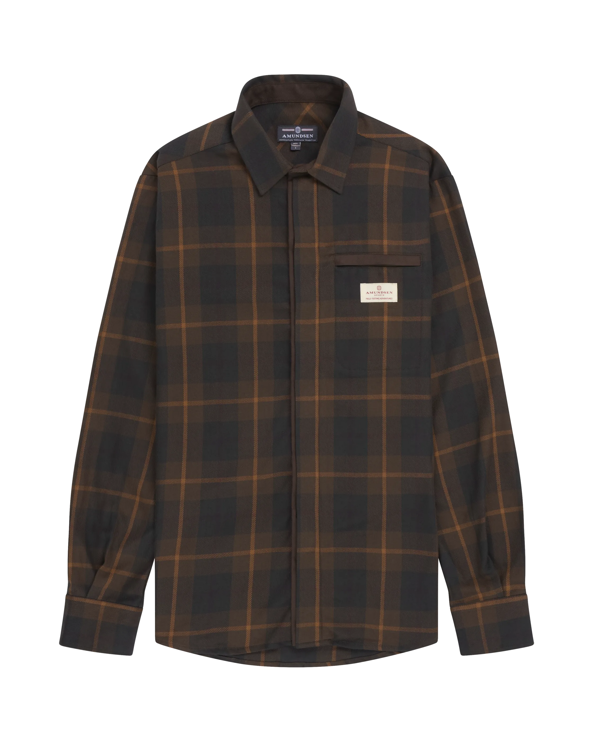 Amundsen Skauen Field Shirt- Hunter Brown Checks