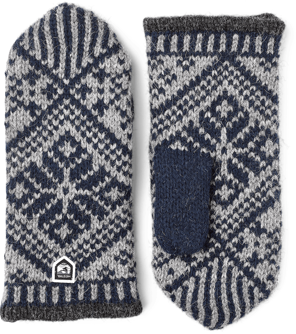 Hestra Nordic Wool Mitt in Navy/Grey
