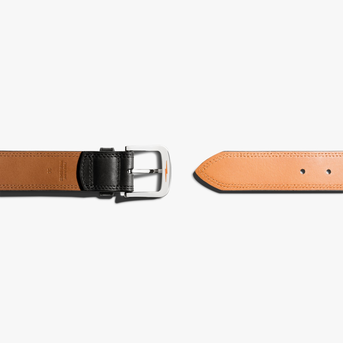 Shinola Double Stitch Belt - Black