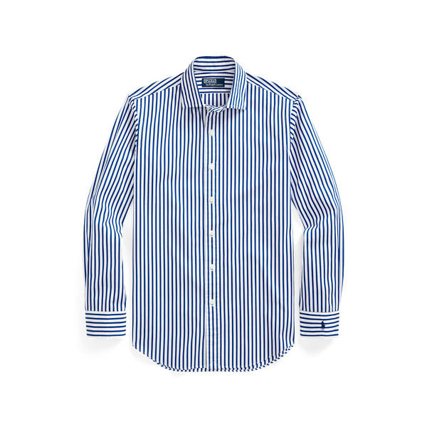 Ralph Lauren Polo Original Label Poplin Sport Shirt - Blue/ White Stripe