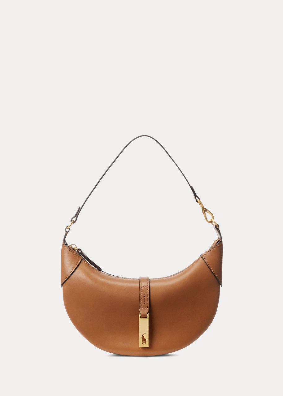 Polo Ralph Lauren Polo ID Calfskin Mini Shoulder Bag - Tan