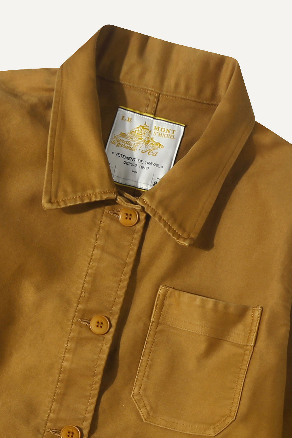 Le Mont St Michel Moleskin Work Jacket  - Amber