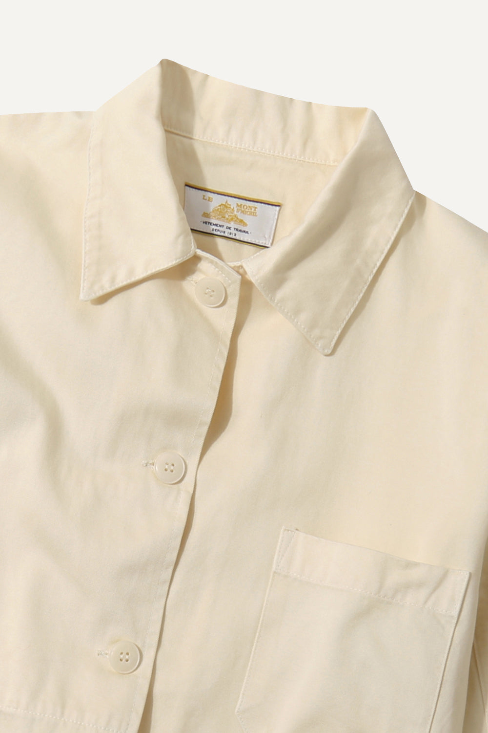 Le Mont St Michel Gabardine Work Jacket - Ivory