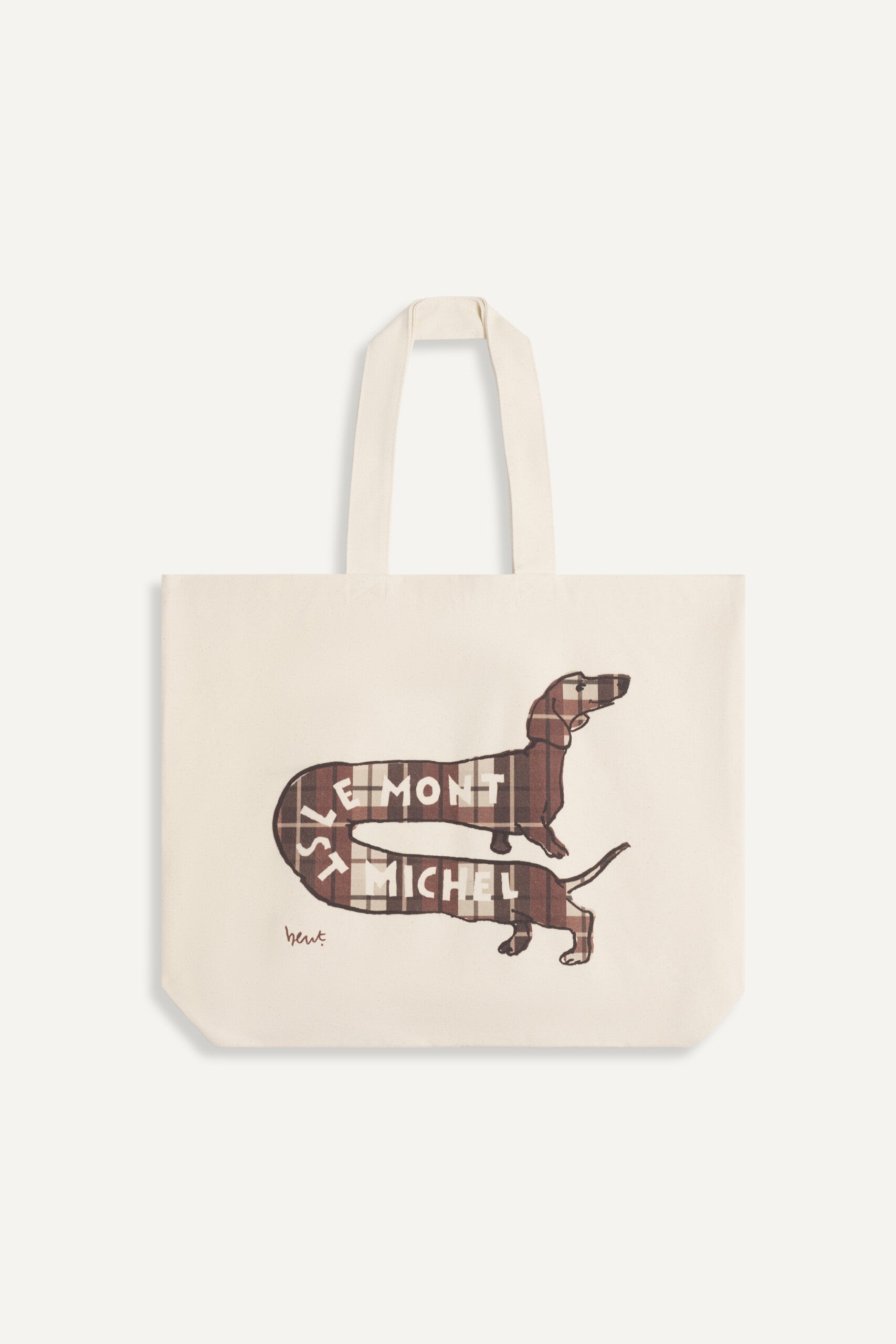 Le Mont St Michel Tote Bag Dog - Brown