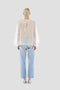 Le Superbe Sparkling Femme Blouse - Sheer White