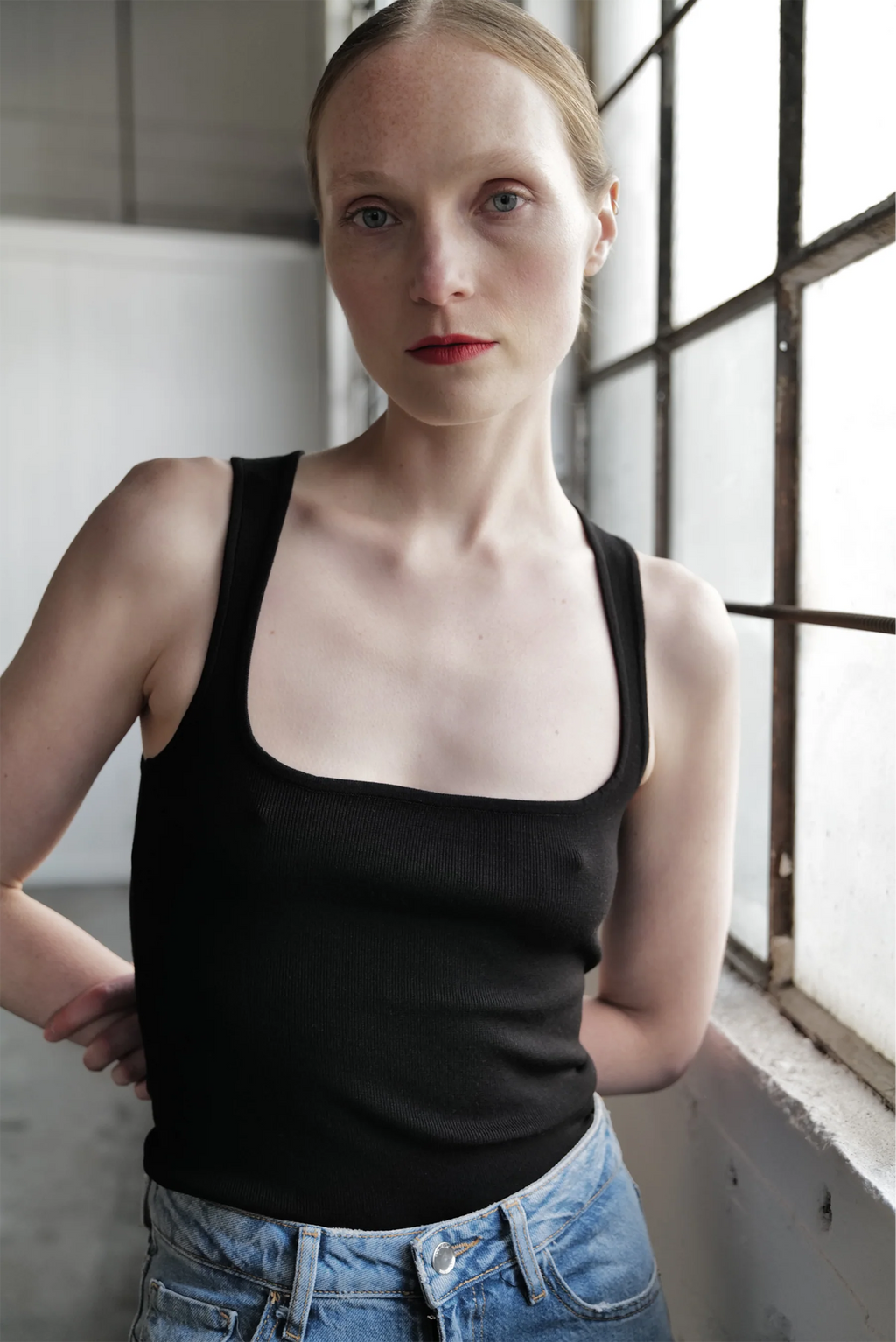 Le Superbe Snatched Square Tank - Black