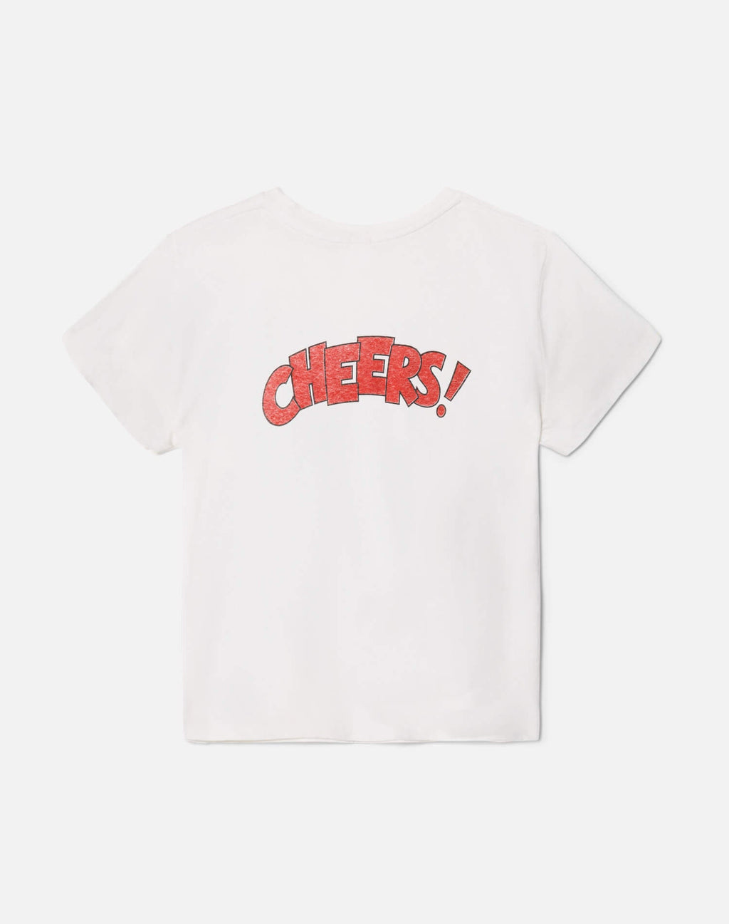 Re/Done Classic "Cheers" Tee in Vintage White