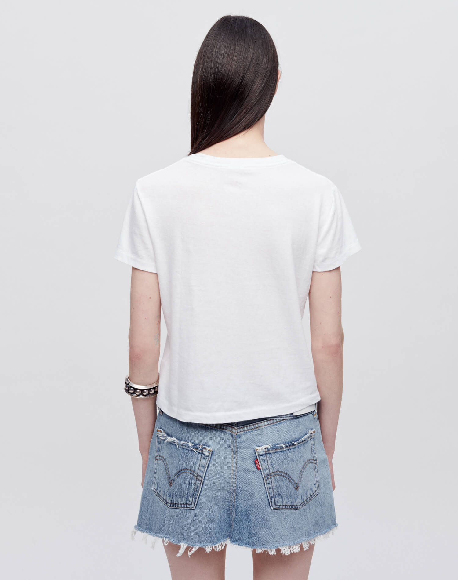 Re/Done Classic "Ski Spree" Tee in Vintage White