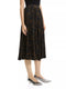 Theory Pleated Midi Skirt in Tortoiseshell Printed Georgette - Dark Brown Multi
