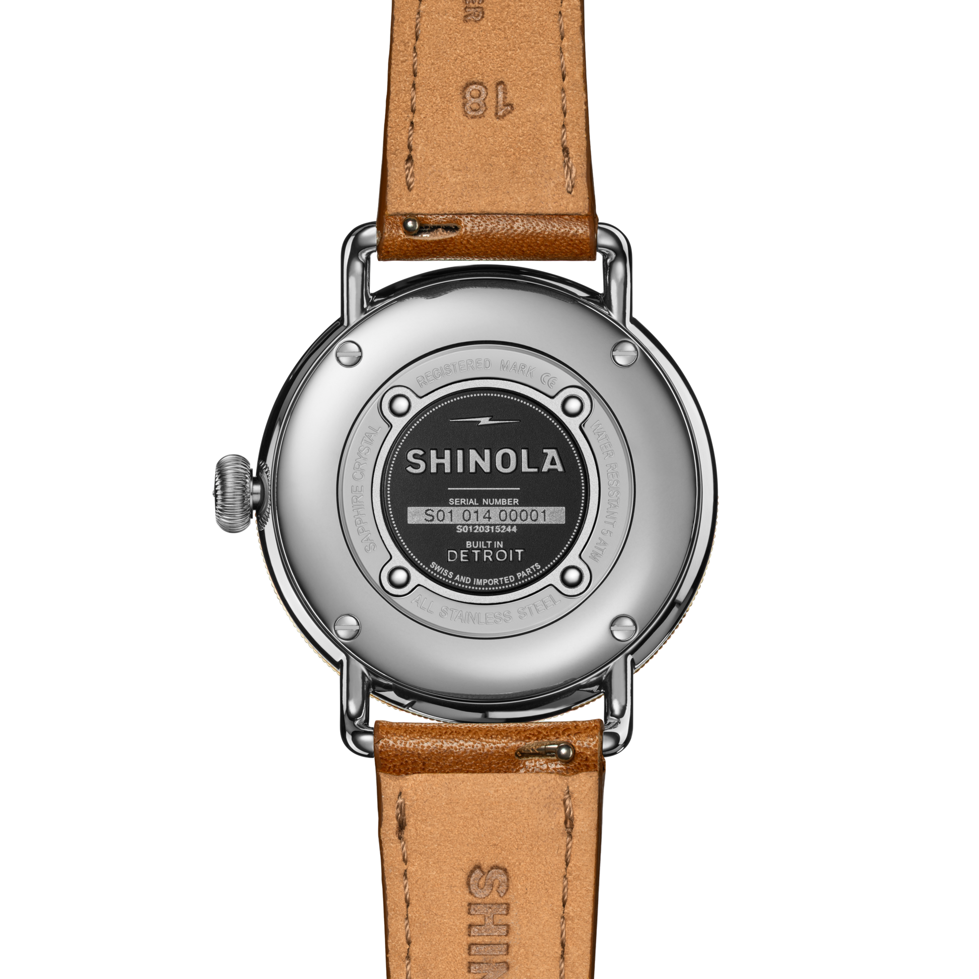 Shinola Canfield Watch 38mm - MOP/Tan Leather Straps