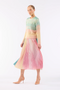 Le Superbe Scattered Clouds Pleated Skirt - Sparkling Surf