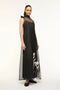 Staud Albee Dress Black with Flower Detail