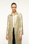 Staud Antoinette Coat Metallic Bloom