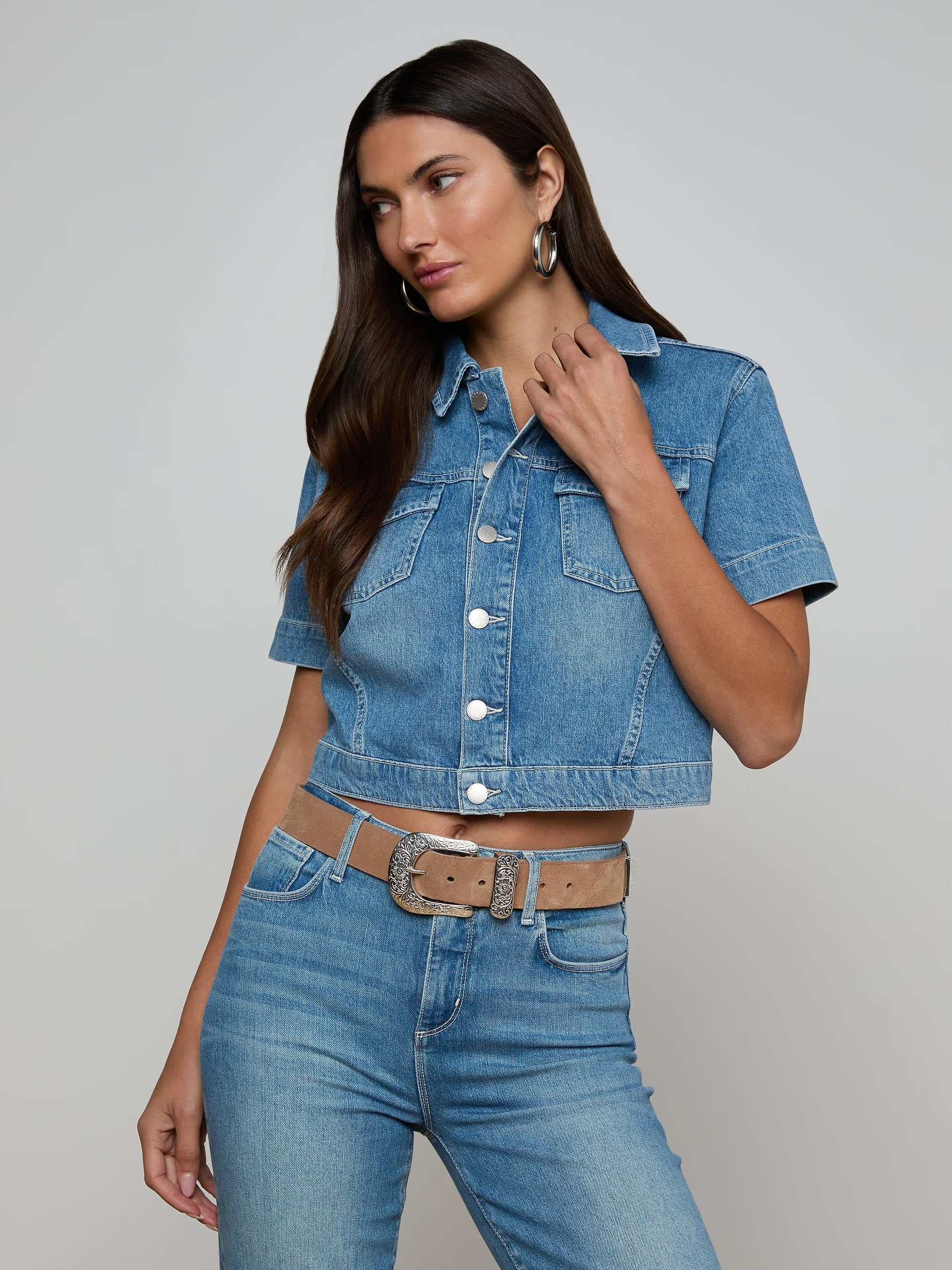 L'Agence Kirstie Jean Shirt Jacket - Calabasas