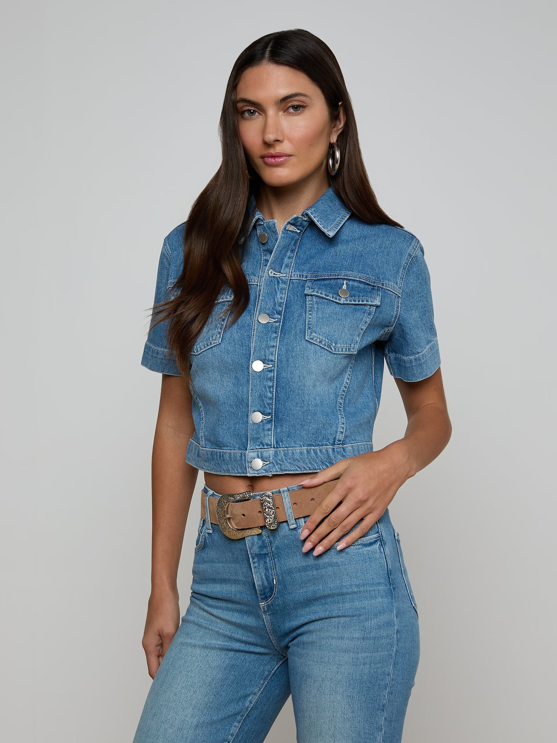 L'Agence Kirstie Jean Shirt Jacket - Calabasas