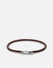 Miansai  Cruz Leather Bracelet w/ Sterling Silver in Polished Brown