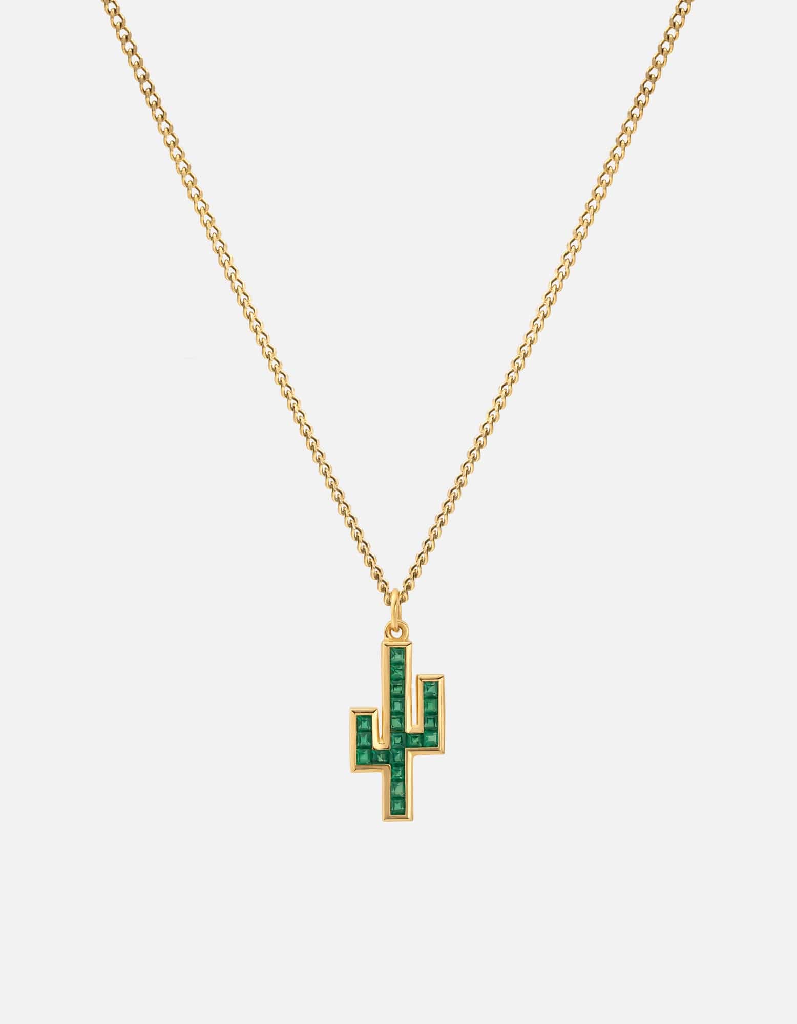 Miansai Cactus Green Onyx Pendant Necklace in Gold Vermeil, 24 in.