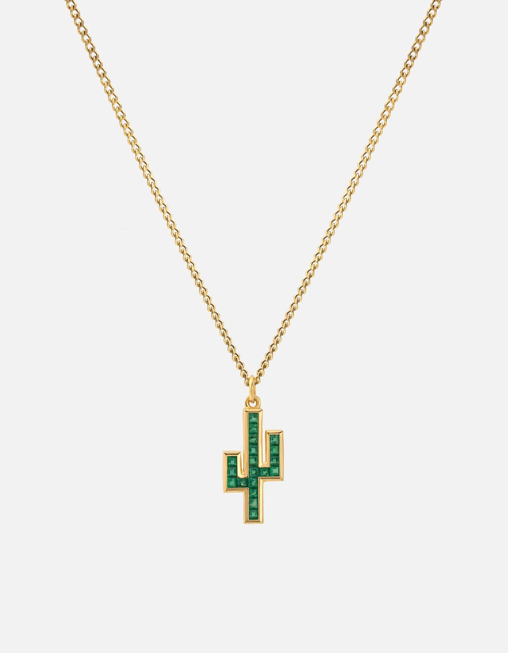 Miansai Cactus Green Onyx Pendant Necklace in Gold Vermeil, 24 in.