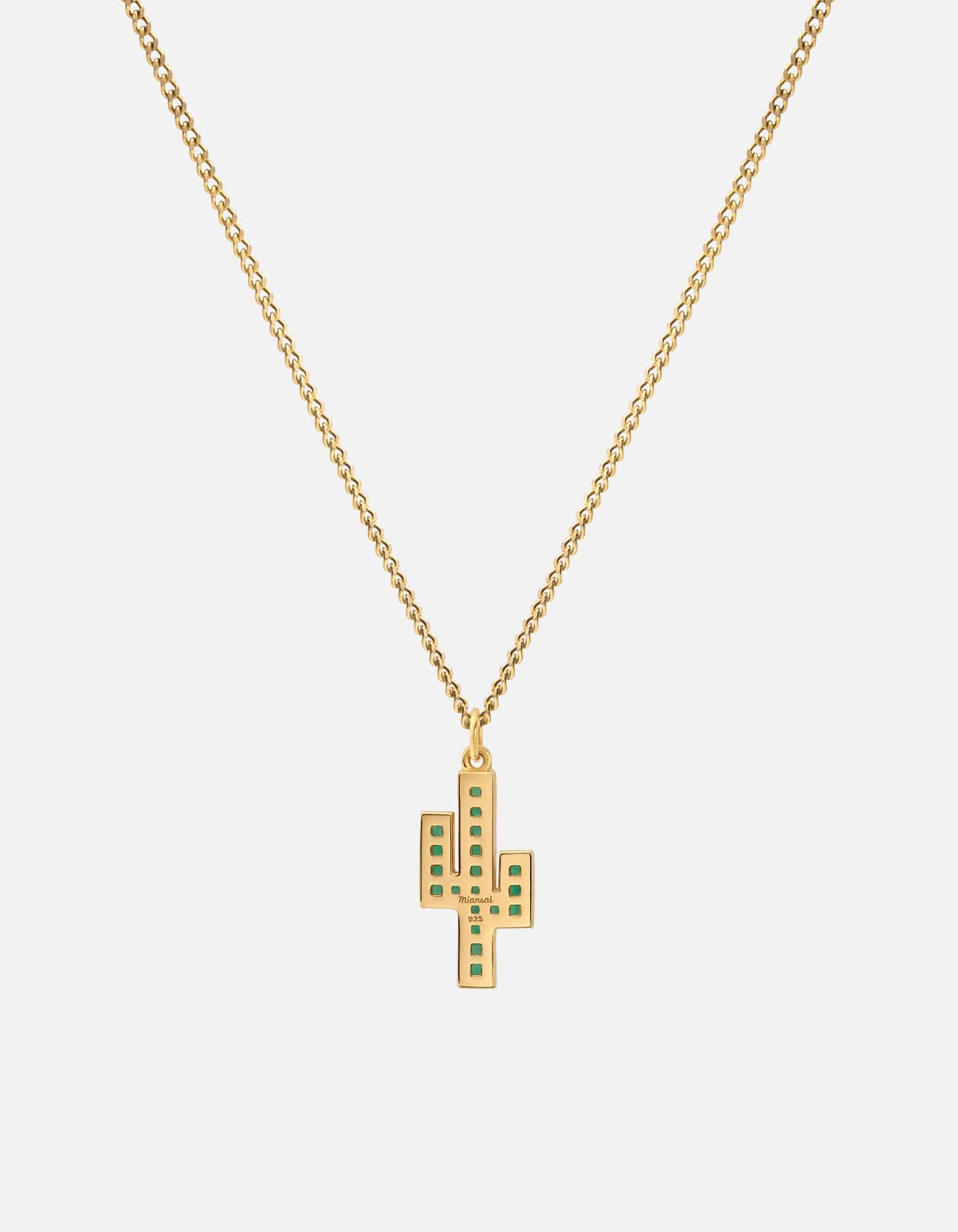 Miansai Cactus Green Onyx Pendant Necklace in Gold Vermeil, 24 in.