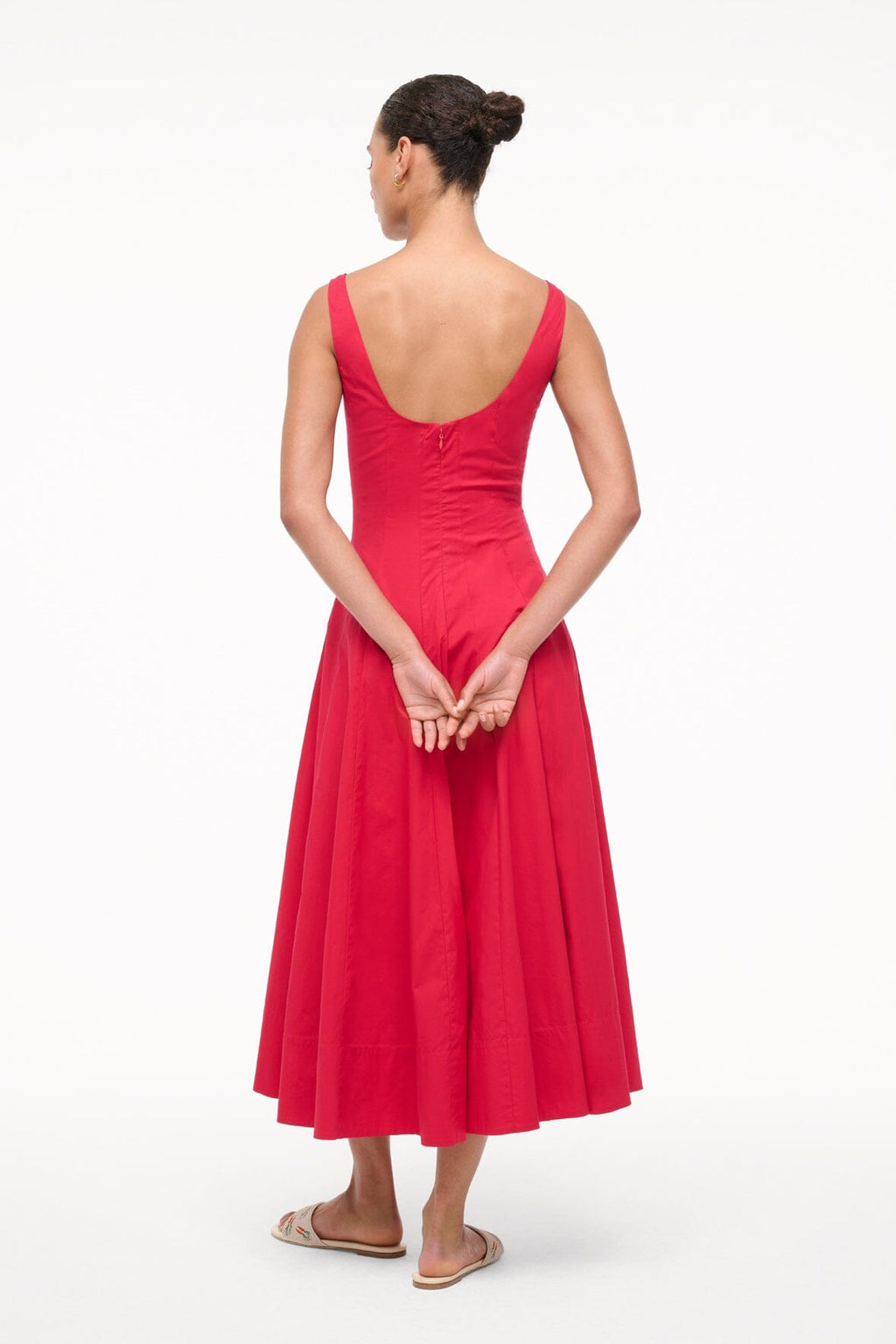 Staud Wells Dress - Cherry