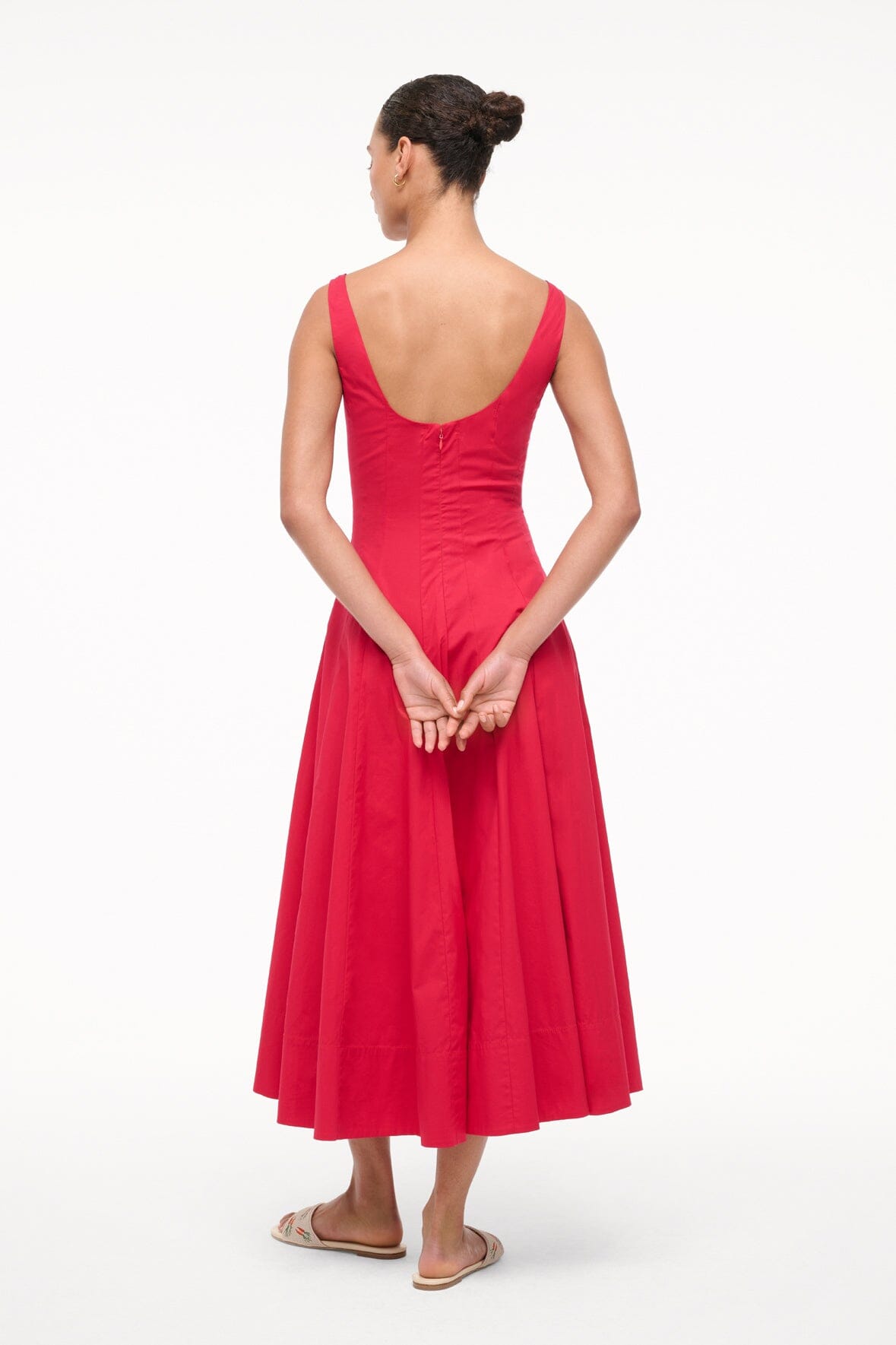 Staud Wells Dress - Cherry