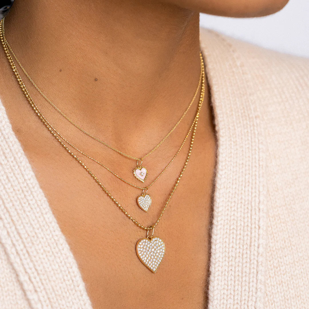 Sydney Evan Gold & Diamond Mini Heart Charm