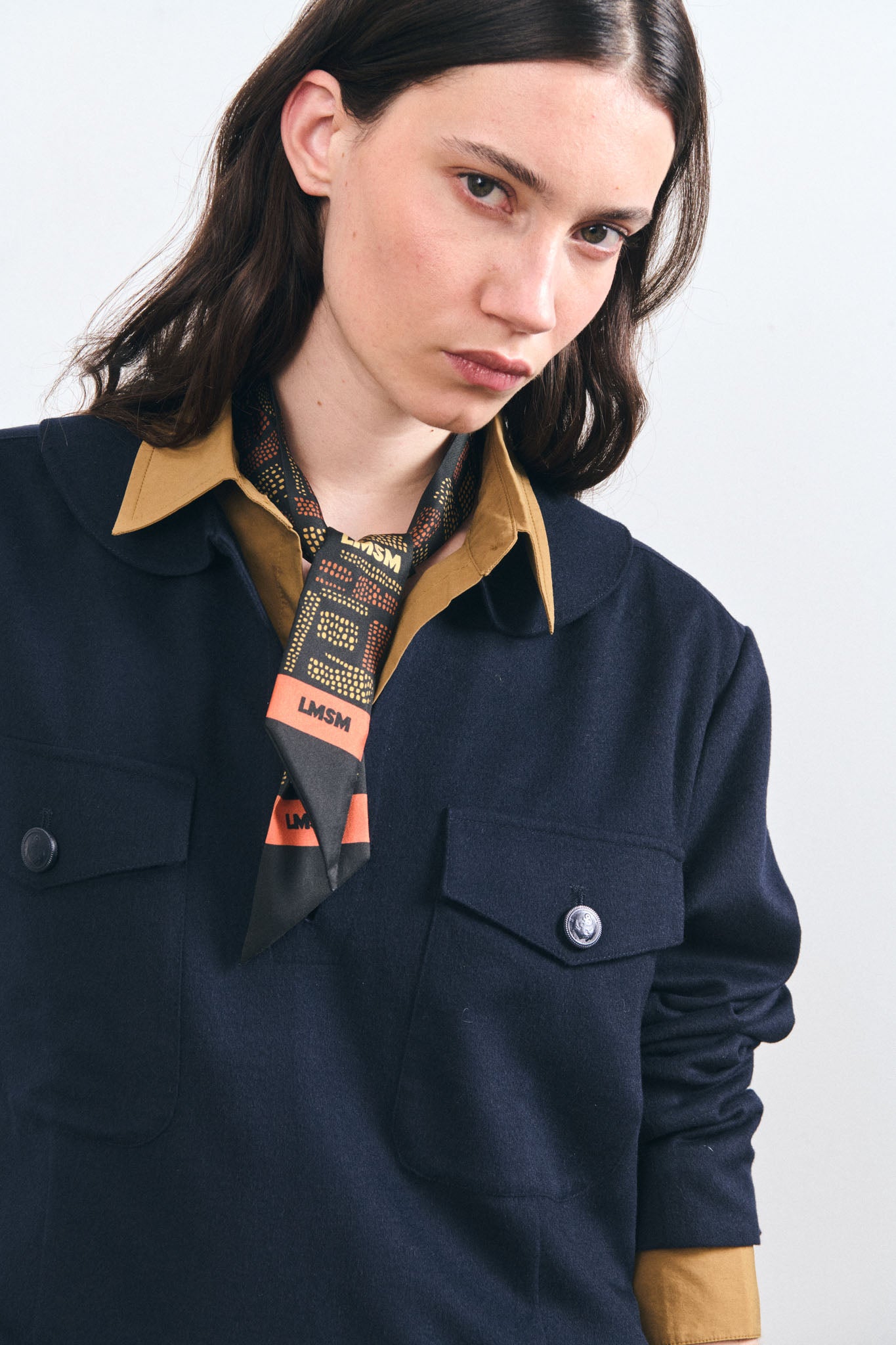Le Mont St Michel Adelaide – Silk Scarf  - Brown