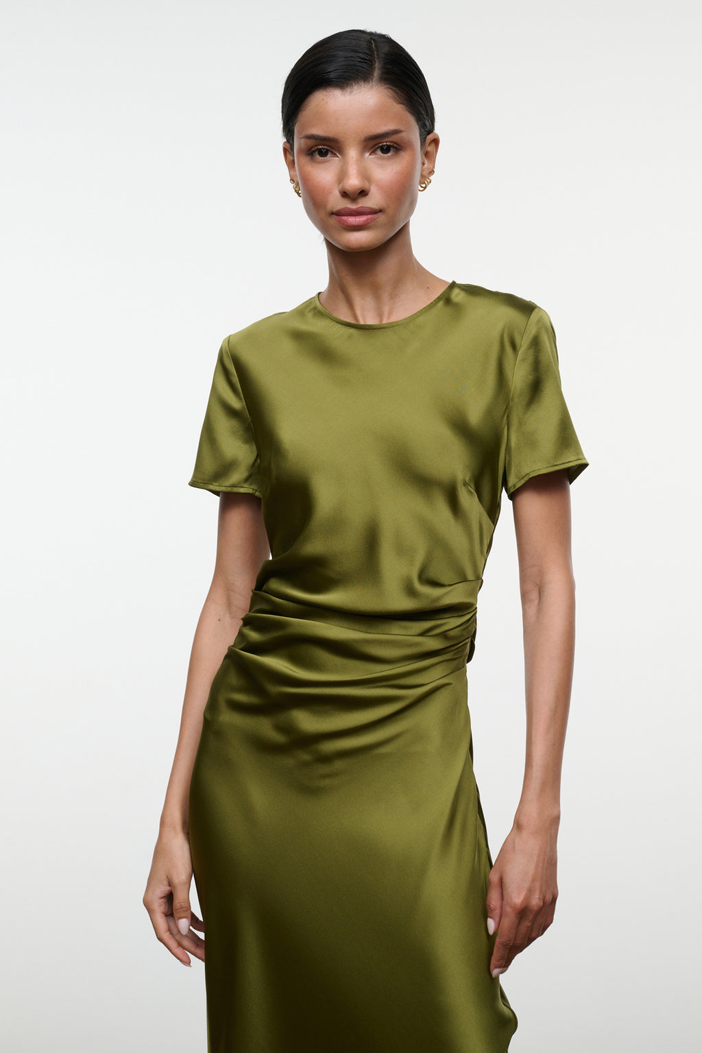 Staud Marcel Silk Dress - Pear