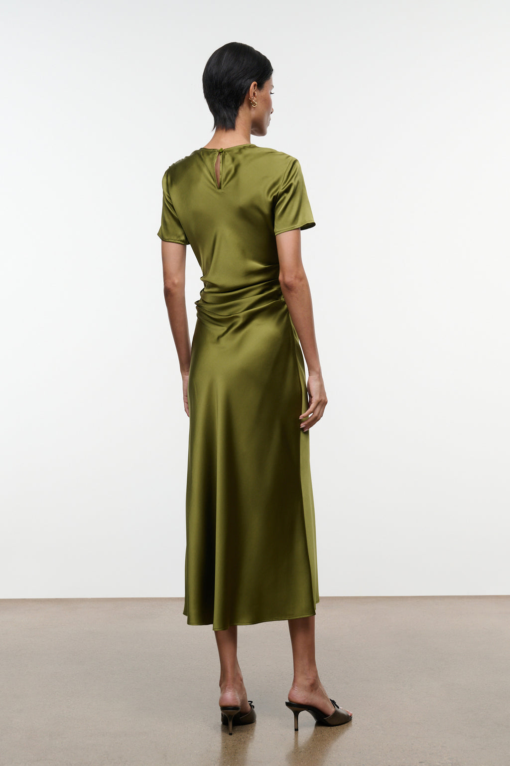 Staud Marcel Silk Dress - Pear